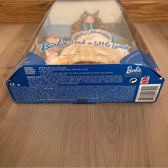 Barbie Had A Little Lamb 1998 Mattel Nursery Rhyme Collection Collector Edition - Picture 9 of 11